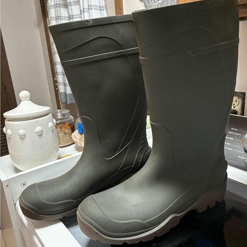 Dark Gray Rubber Boots
